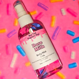 Rose Milk Body Mist, Body Splash, Body Spray, Fragrance Mist, Perfume, Nose Food, Limited Edition, Rose Milk, Rose, Creamy Rose