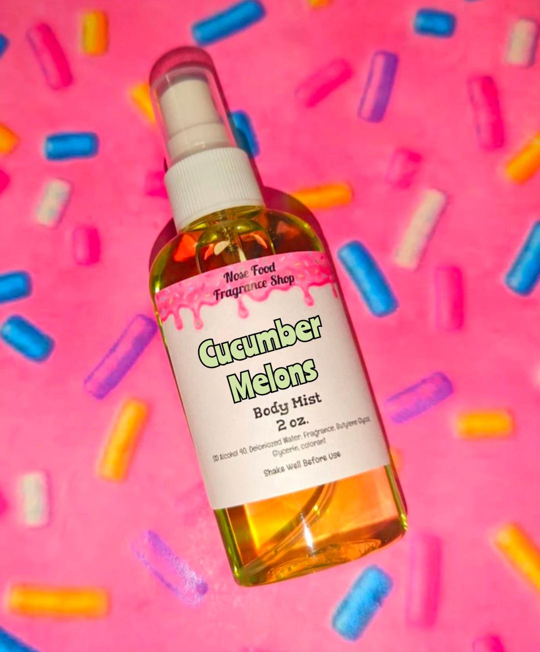 Cucumber Melons Body Mist, Body Splash, Body Spray, Fragrance Mist