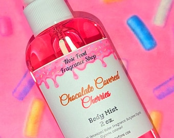 Bruma corporal de cerezas cubiertas de chocolate, spray corporal, bruma aromática, perfume, aromaterapia, edición limitada, bruma corporal
