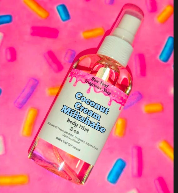 Brume pour le corps milk-shake à la crème de noix de coco, parfum,  vaporisateur pour le corps, éclaboussures pour le corps, brume de parfum,  noix de coco, milk-shake, vanille