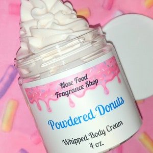 Powdered Donuts Whipped Body Cream, Powdered Sugar Donuts, Powdered Donuts, Powdered Doughnuts, fluffy, whipped, body cream