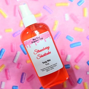 Strawberry Shortcake Body Mist, perfume, body spray, body splash, fragrance mist, Strawberry, cake, Strawberry Shortcake, Whipped Cream