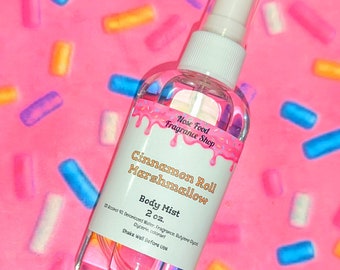 Cinnamon Roll Marshmallow Body Mist, Body Splash, Body Spray, Fragrance Mist, Perfume, Marshmallow, Nose Food, Limited Edition, Body Mist
