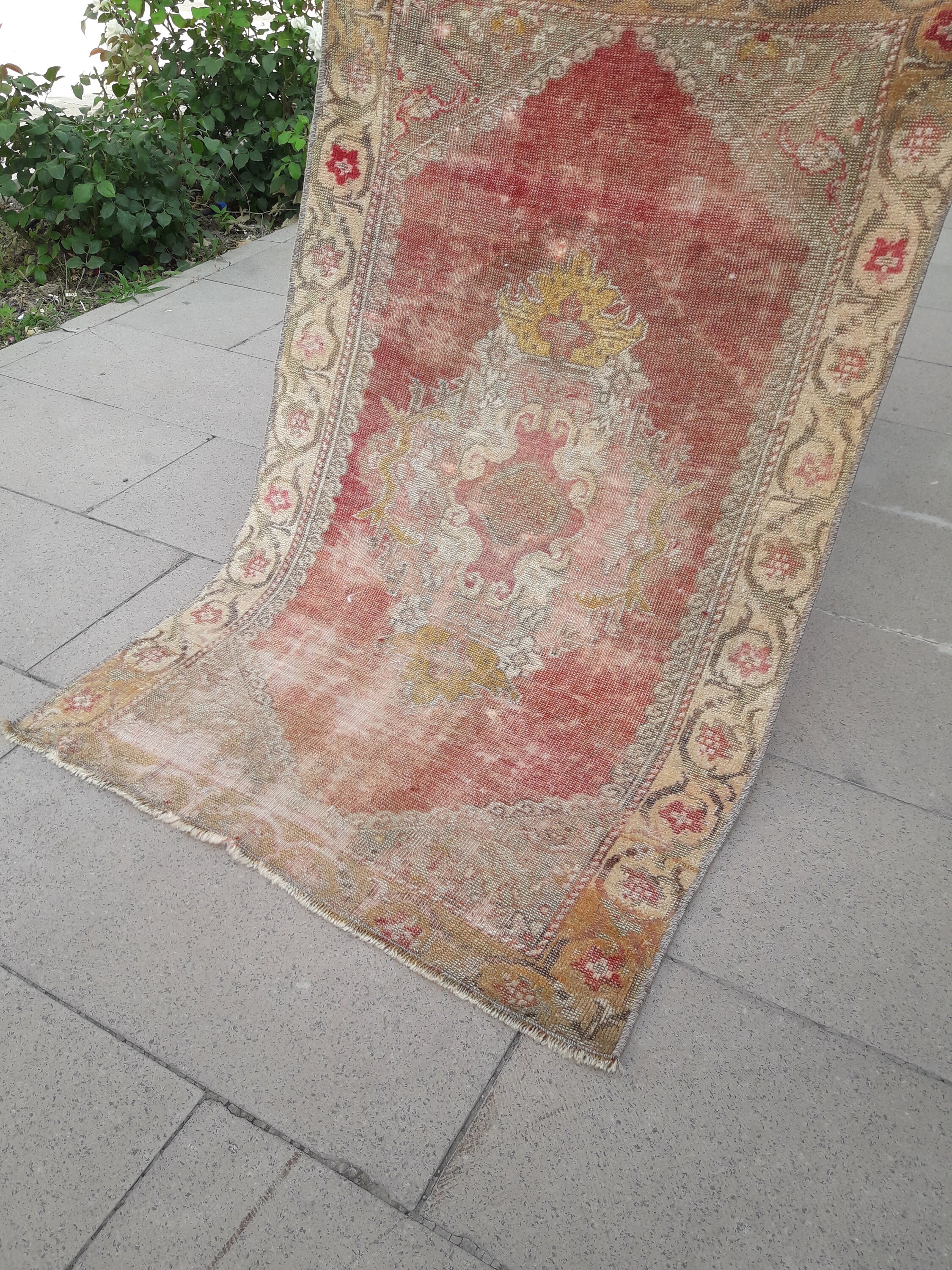 3x4 Distressed Rug Old Rug Oushak Rugturkish Rug Vintage Rug Etsy UK