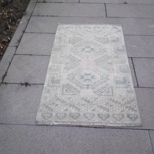 2,4,rugVintage turkish rug oushak rug floor rug small rug kitchen rug bathroom rug,mini rug,kitchen shops decor,bath rug,entrway rug, 2.1x3.5 feet