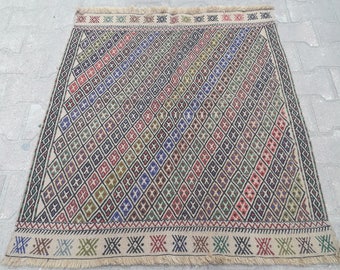 Turkish rug ,oushak rug,vintage rug,kilim rug,bohemian rug,area rug,hand made rug,floor rug,home rug,wall rug,decoration rugs,3x3.5 feet