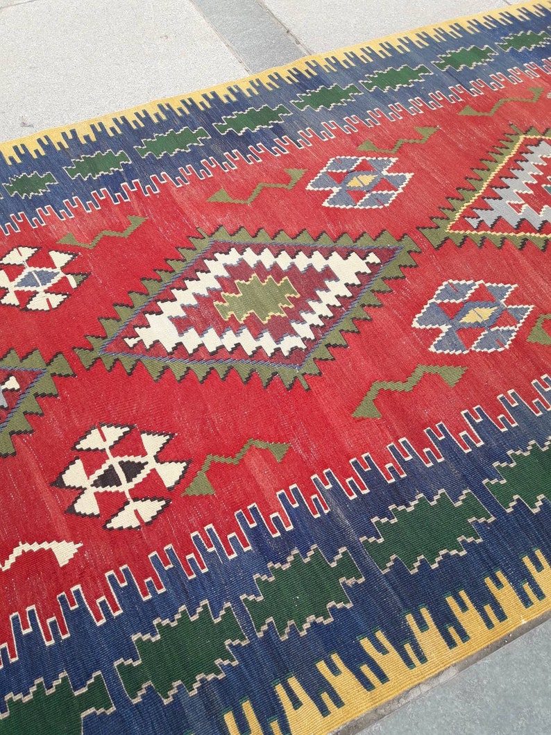 Area Rug.kilim Rug.vintage Rug.oushak Rug.kilim Rug.turkish Etsy