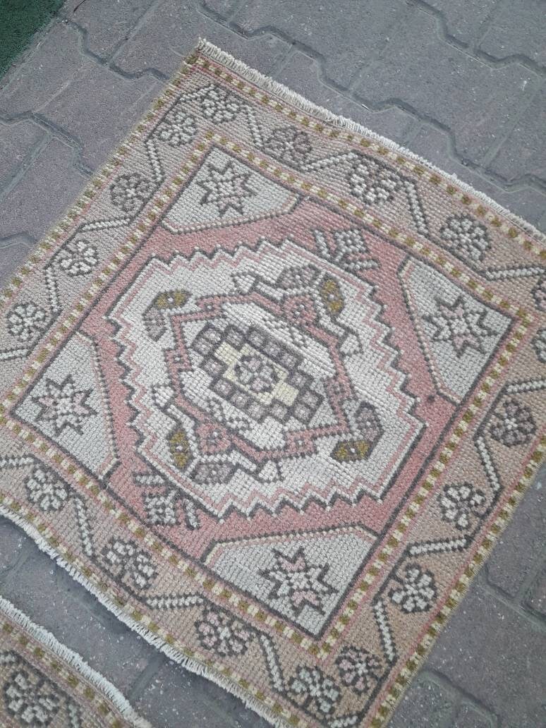 Vintage small rugs vintage pair rugs oushak rug turkish rug Etsy