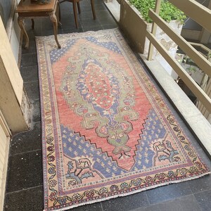 4x8Area rug kitchen rug Turkish rug, Vintage rug, Oushak rug, Home Decor, Interior Design, Handwoven Anatolian rug // 3.11x7.11 feet