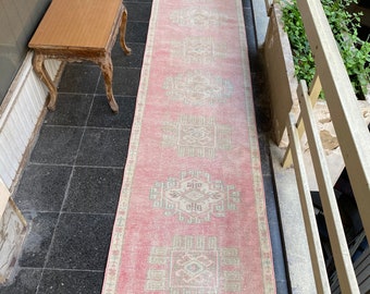 3x11 ,runner rug,vintage runner rug,oushak runner rug,turkish runner rug,kitchen runner rug,hallway runner rug,boho runner rug,2.7x10.5 feet