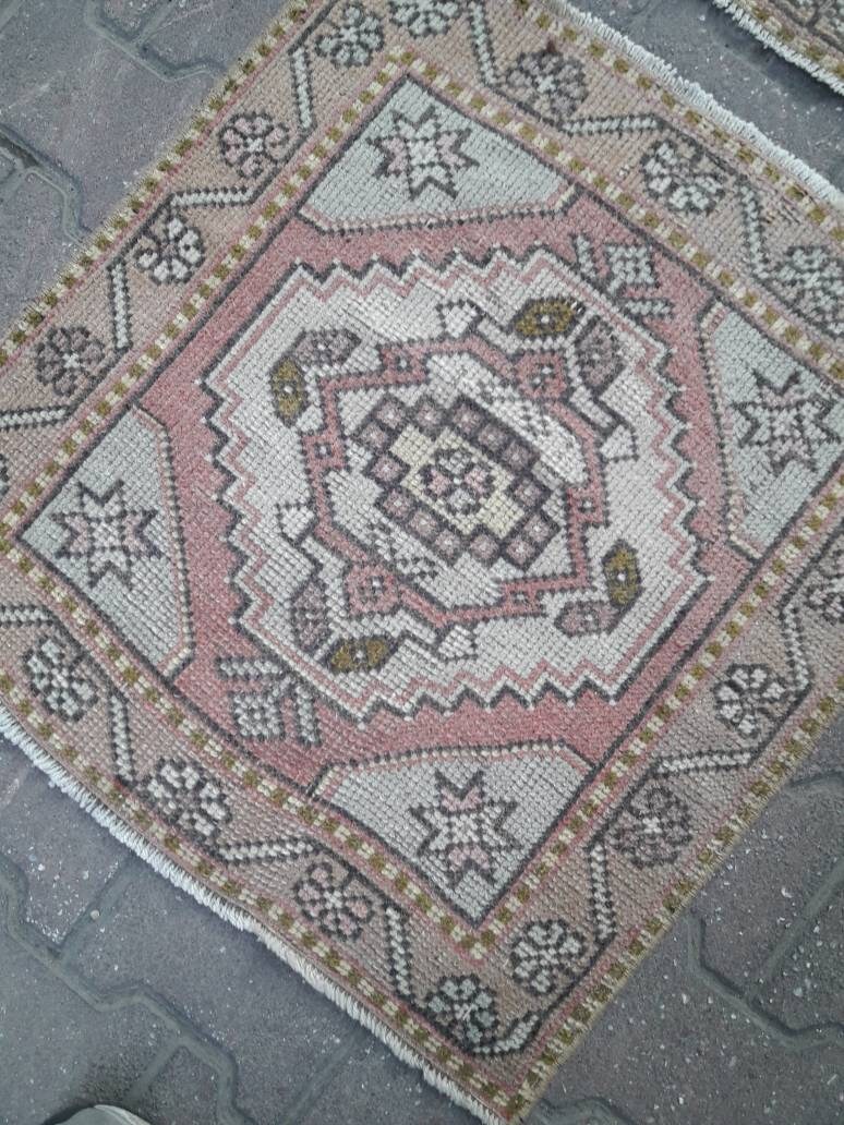 Vintage small rugs vintage pair rugs oushak rug turkish rug Etsy