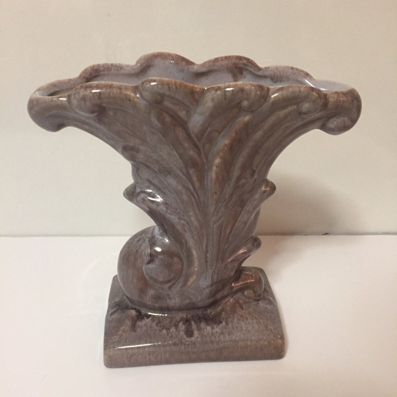 1950's Vintage Gonder USA Shell Art Deco Pottery Vase - Etsy