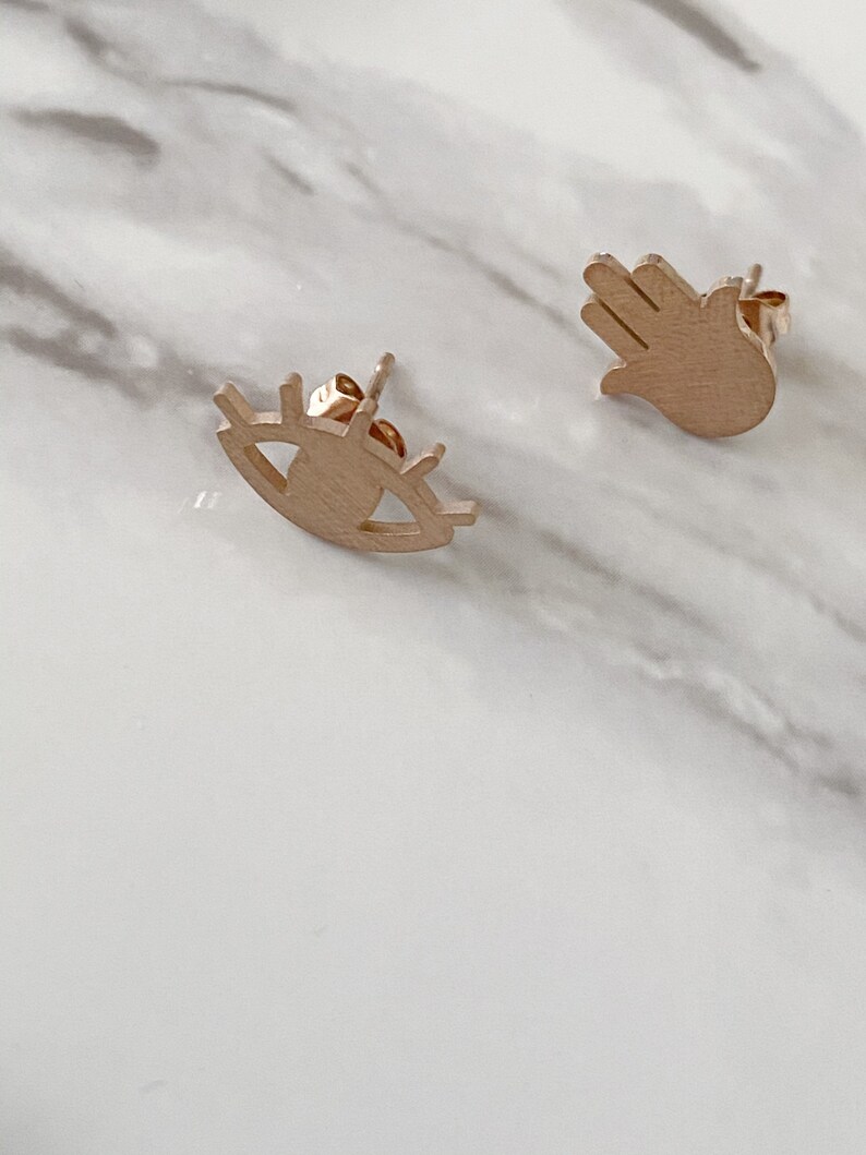 Evil Eye /& Hamsa Mismatched Earrings