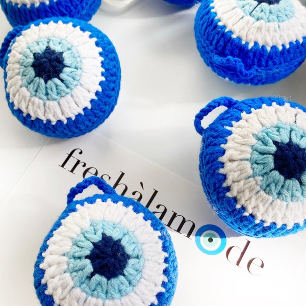 Evil Eye Crochet Plush Decor Hanging Baby Stroller Car Home Decor