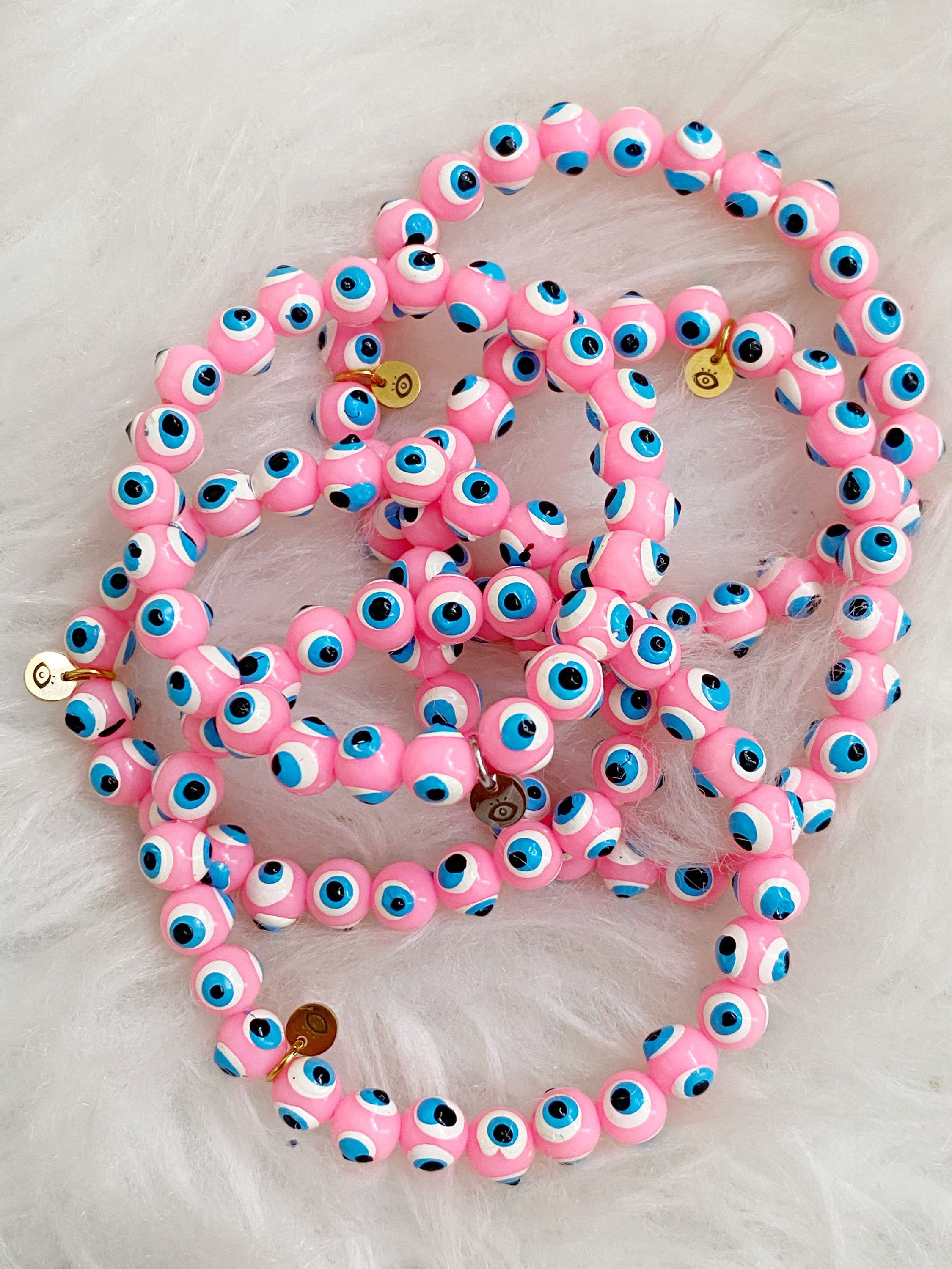 Pink Evil Eye Bracelet Etsy
