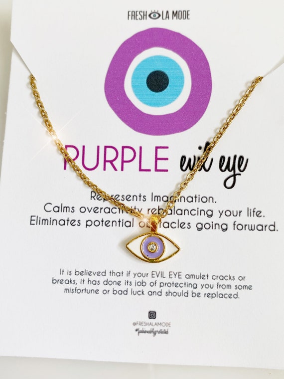 Purple evil 2024 eye necklace