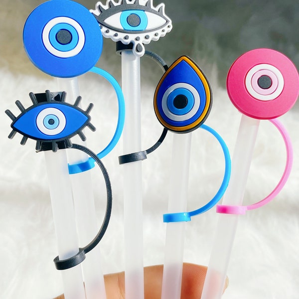 Evil Eye Straw Topper Covers includes STRAW