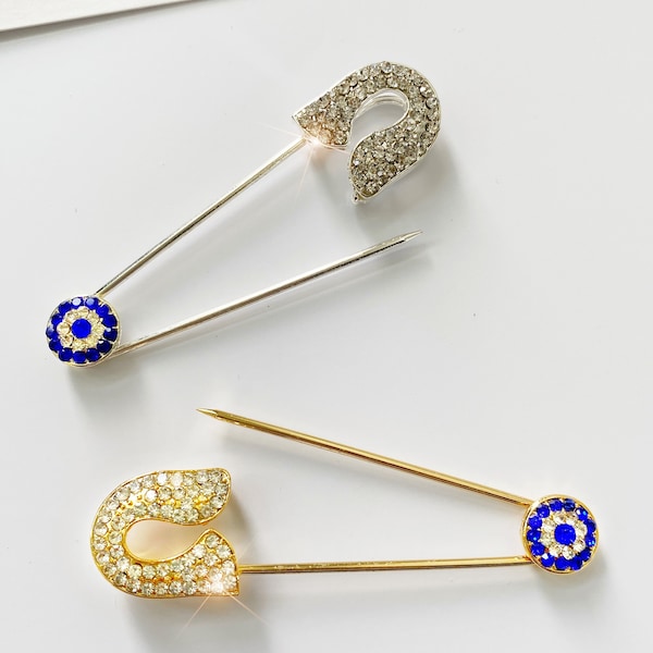 NEW! Evil Eye Stroller Pin Brooch Baby Pin Newborn Gift Protection Nazar Pin