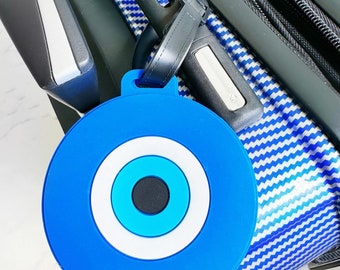 Evil Eye Silicone Luggage Bookbag Name Tag Gift Traveler