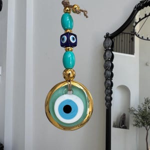 Amuleto de mau olhado verde decoração de parede presente para casa