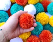 10 Yarn Pom-Poms Any Color Craft Supplies Party Decor DIY Bulk Pom Poms