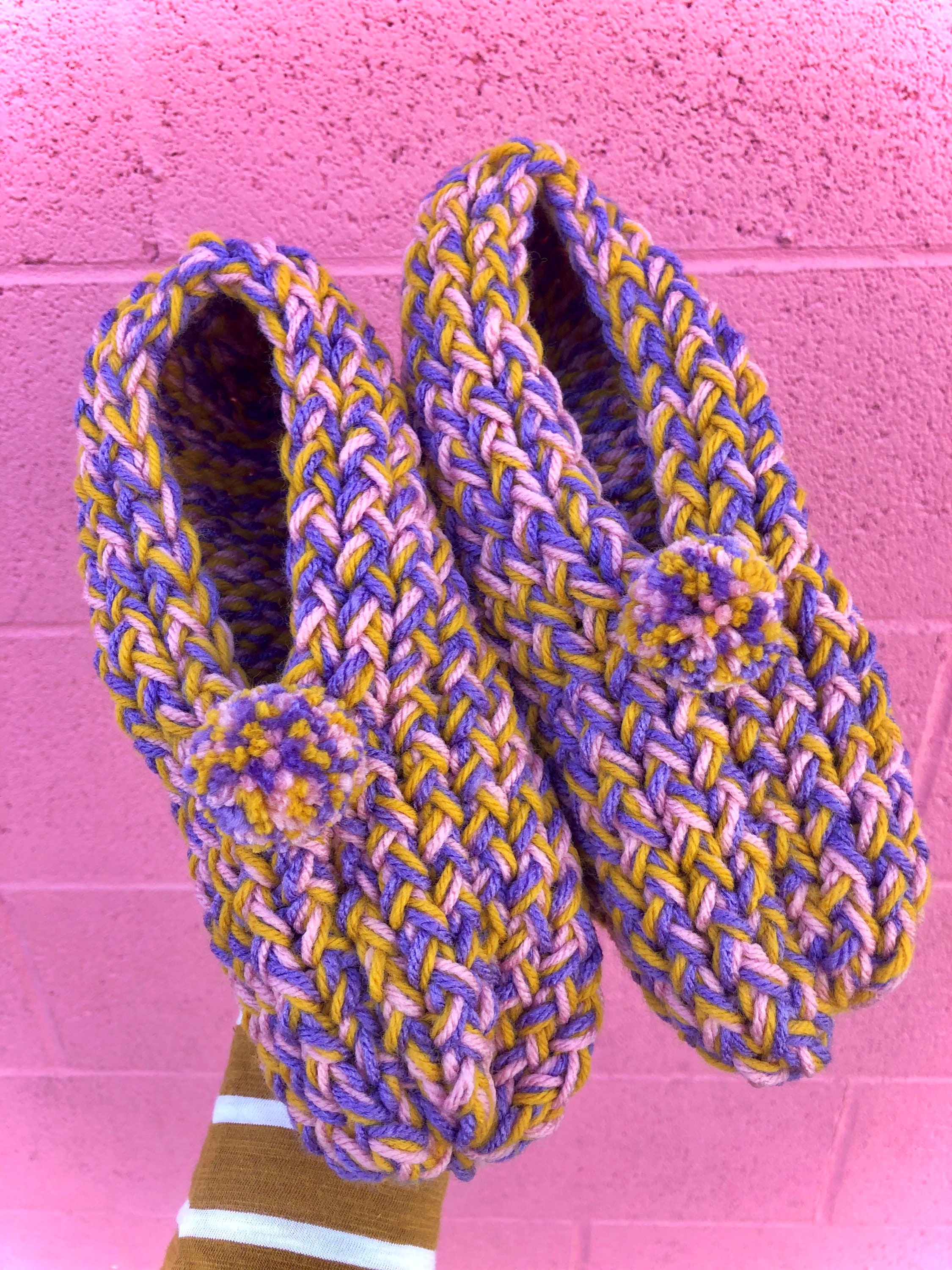 knitted house slippers