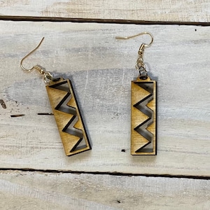 Laser cut|Rectangle Earring file|Triangle cut file|Cut and engrave Earring file|Mauna inspired Earrings|Earring svg|Hawaii svg|Digital