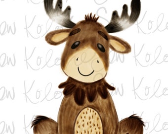 Baby Moose Clipart Etsy Baby Moose Clipart Etsy