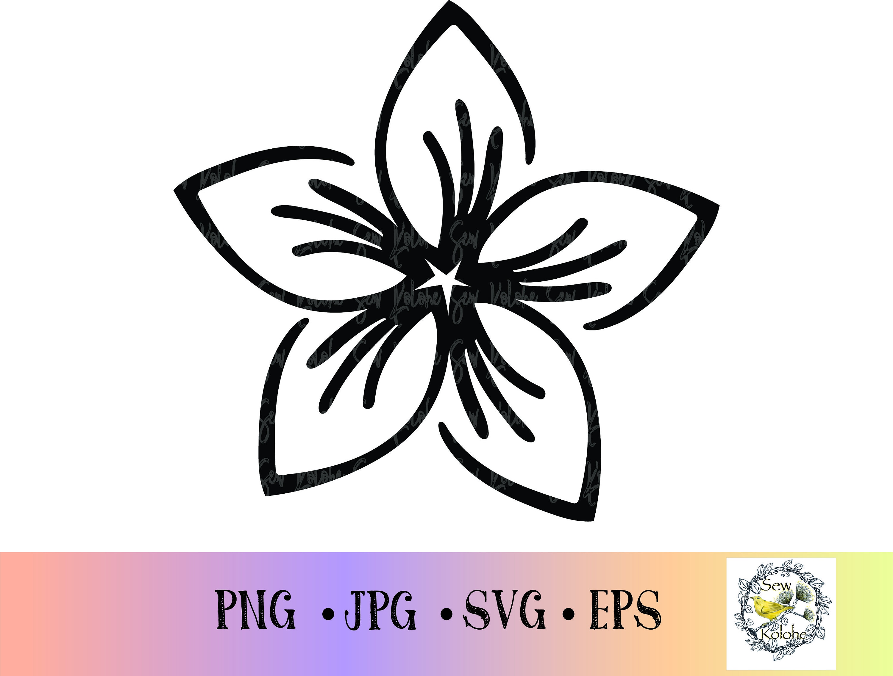 Hawaiian Plumeria Flower-plumeria Svg-clipart Svg-flower - Etsy Canada