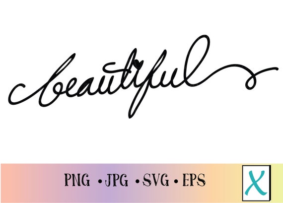 Beautiful word text typography design logo icon Vector Image