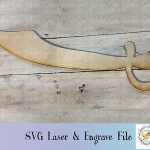 Sword prop laser and engrave file, prop svg, shape svg, sword cut file, sword svg, digital download