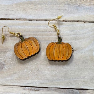 Holiday,Fall pumpkin earrings ,SVG file, wood cut and engrave
