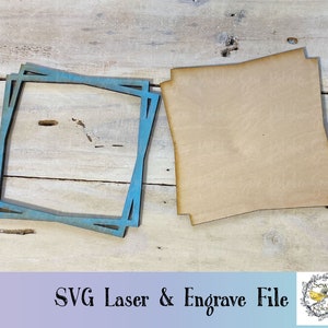 Thick square layered frame cut file, shape svg, thick frame cut file, frame svg, thick frame cut file, square svg, digital download