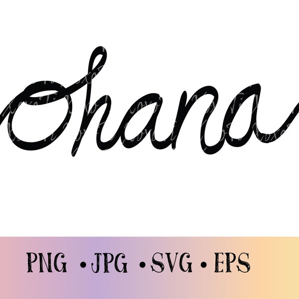 Handwritten Hawaiian word art|Ohana|Saying svg|Clipart SVG|OhanaPNG|Word Art SVG|Cut File|Digital Download|Hawaiian|clipart|Family Clipart