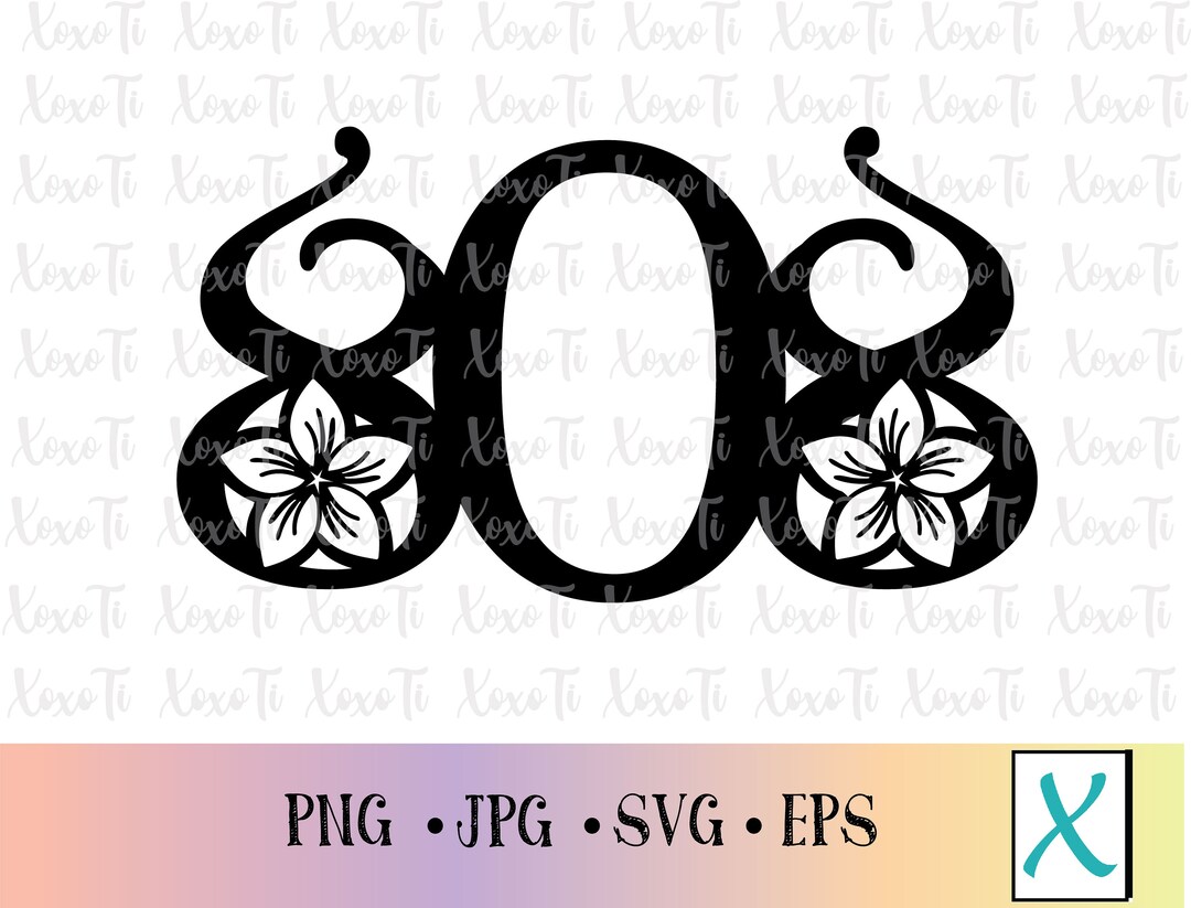Hawaii Area Code Clipart|808| Hawaii Flower Svg|clipart SVG, Hawaii ...
