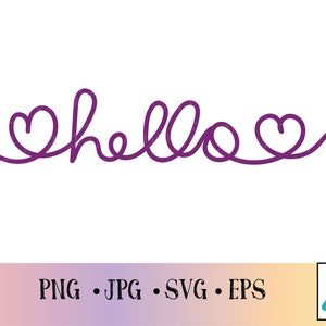 Handwritten|Hello|Hearts|Hello Clipart|Hello shape|Word shape|Hello shape|Cricut|Card|Sticker file|Hello svg|Hello png|Clipart svg|TikTok