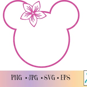Hawaiian Plumeria flower-Mouse Shape-Plumeria svg-clipart SVG-flower SVG-Hawaii svg-Hawaii laser File-Hawaii Flower-Hawaiian-hawaiian Mouse