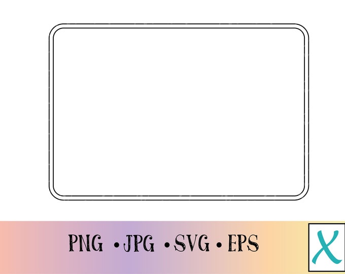Frame Rounded Cornres Rectangle Rounded Corner Rectangle Frame SVG | Clipart (digital Download) - Etsy