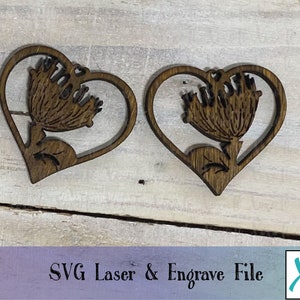 Ohia Lehua Earring cut file|Ohia Earring File|Hawaii Flower Laser Cut File|Laser SVG|Hawaiin SVG|Valentines Day|Flower Cut File|Cut File