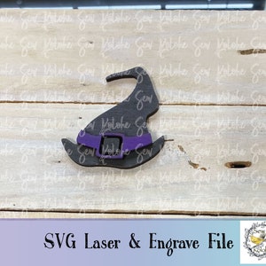 Witch hat laser and engrave file, shape svg, witch hat cut file, Halloween cut file, witch hat svg, digital download