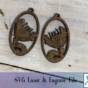 Ohia Lehua Earring cut file|Ohia Earring File|Hawaii Flower Laser Cut File|Laser SVG|Hawaiin SVG|Digtital Download|Flower Cut File|Cut File