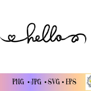 Handwritten hello svg , shape SVG, word PNG, hello SVG, cut file, Digital Download