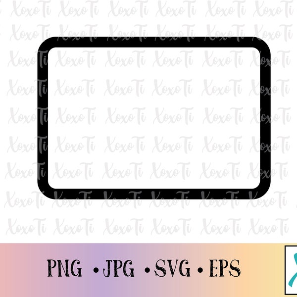 Thick Rounded Corner Rectangle Frame File|Shape SVG|Rectangle Frame PNG| Frame SVG|Cut File|Digital Download|Frame Cut File|Clipart File