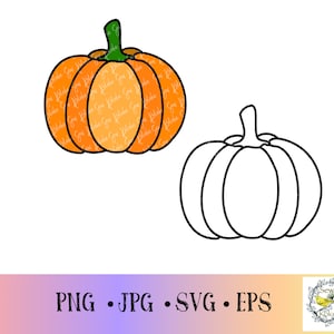 Simple pumpkin SVG file, pumpkin PNG file, Fall SVG, Pumpkin clipart, Pumpkin cut file