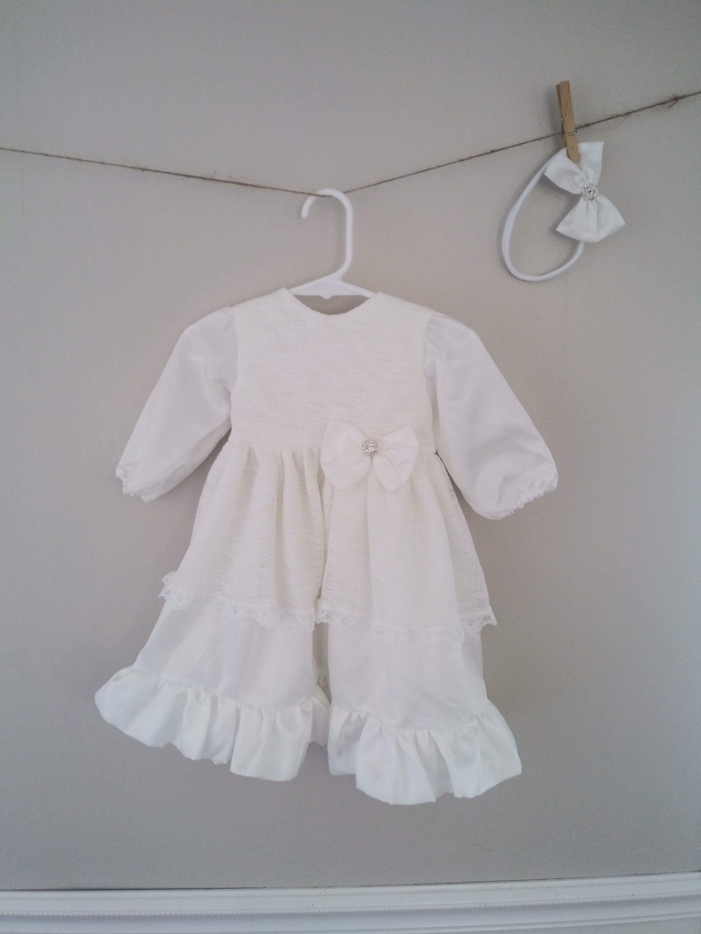 3 month white dress