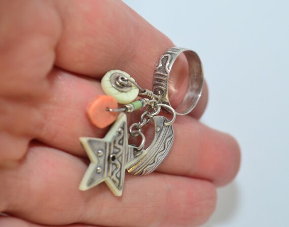 Vintage Tabra Signed Celestial Dangle Sterling Si… - image 4