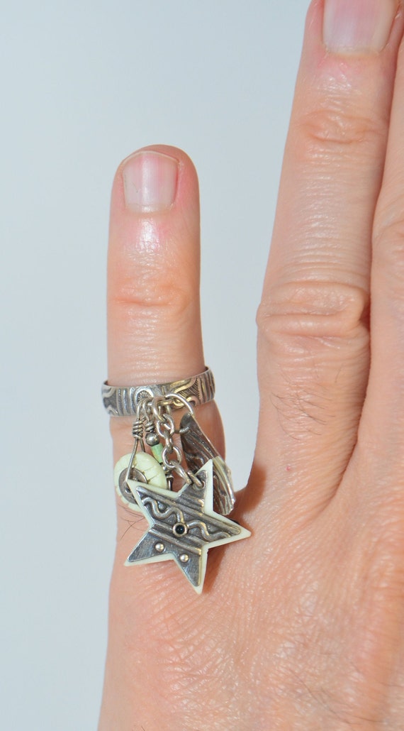 Vintage Tabra Signed Celestial Dangle Sterling Si… - image 7