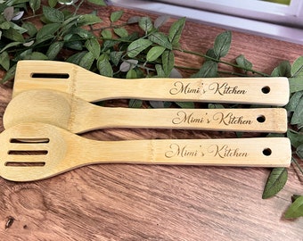 Mama engraved utensils , Nana engraved , Pawpaw engraved , Mimi engraved , personalized utensils , engraved gift, cookware