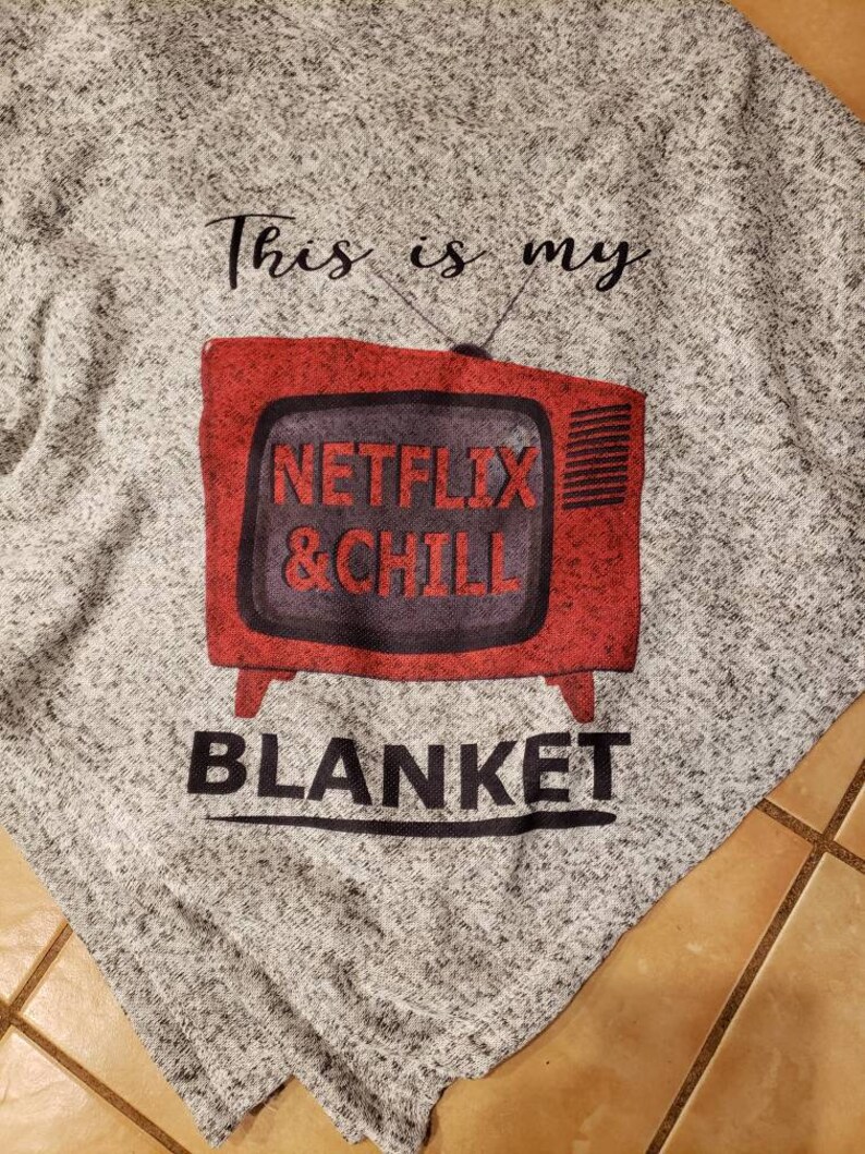 This is my Netflix and chill blanket or netflix and binge Etsy