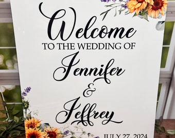 Wedding welcome sign, Welcome to the wedding sign, Wedding decor, wood sign for wedding, wood sign, sunflower wedding, sunflower